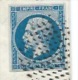 N° 14 BLEU NAPOLEON SUR LETTRE / PARIS CAD N° 1366 + N° 3308 POUR DIJON / 1 MARS 1862 - 1849-1876: Période Classique