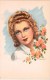 Lot Illustrateur 10 Cartes Postales Anciennes  Portraits De Femmes Avec Fleurs , Signées,dos Vierges, Toutes Scannées - Autres & Non Classés