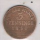 Moneda 120 Thaler PRUSSE 1850. 3 Pf  Scheide Munze - Taler & Doppeltaler