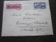 1933 Protectorat Français Lettre Carthage Tunisie Cachet à Date Flamme Krag Timbre 1.fr 50SSL  Pr  Tonnay Charente 16 - Brieven En Documenten