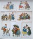 Lot 7x CP LITHO WSSB W.S.S.B Humour THIELE ? HUMOUR Laide Mechante Femme Comere Cancan Langue Vipere Xantippe Ane Biere - Sammlungen & Sammellose