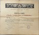 Diplôme D'Etudes Commerciales Et Industrielles Décerné Le 25/05/1929. Faculté Libre De Droit De Lyon. - Diplômes & Bulletins Scolaires