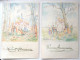 Lot 2x LITHO Aquarelle Illustrateur HILDEGARD ESCH  LUTIN ELFE COCCINELLE ESCARGOT INSECTE HUMANISE - Contes, Fables & Légendes