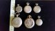 6 Montres Mecaniques, Goussets Argent , 3 Fonctionnent , D´origine - Horloge: Zakhorloge