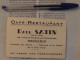 Carte De Visite Du Café&ndash;restaurant Paul Satin 48 Avenue Alsace-Lorraine à Grenoble  &ndash;  Vers 1930 - Cartes De Visite