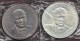 ISLE OF MAN LOT 2x 1 CROWN 1974 W.CHURCHILL ARGENT SILVER + NICKEL KM# 30+30a - Île De  Man