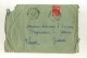 - FRANCE COLONIES . TUNISIE 1930/55 . AFFRANCHISSEMENT SIMPLE SUR LETTRE DE 1950 POUR LA METROPOLE . - Cartas & Documentos