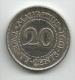 Mauritius 20 Cents 1991. - Maurice