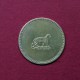 ANTIQUE BRASS TOKEN WITH LEOPARD - NOT IDENTIFIED - Other & Unclassified