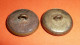 Rare Lot 2 Boutons Anciens écus écusson Armoiries, Couronne Comtale, Laiton - Knöpfe