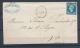 1862 Lettre N°14 Obl PC1145 DUCEY MANCHE(48) N1254 - 1801-1848: Précurseurs XIX