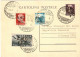 TRIESTE A.M.G.V.G.CARTOLINA POSTALE CENT. 50 SOPRASTAMPATA  A.M.G. - Storia Postale