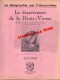 87 - LE DEPARTEMENT DE LA HAUTE VIENNE - ANTOINE PERRIER - ROCHE BRANLANTE CIEUX- - Limousin