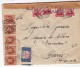 1937, LETTRE ESPAGNE,  CENSURA VALENCIA, VALENCIA HEXAGONAL Pour PARIS, 9 TIMBRES + 2 BIENFAISANCE  /2292 - Marques De Censures Républicaines