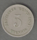 GERMANIA 5 PFENNIG 1875 - 5 Pfennig