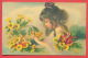 152125 / Artist  Art Maxim Trübe - BEAUTIFUL GIRL WITH FLOWERS - 892 WENAU PASTELL - Truebe, Maxim