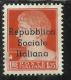 EMISSIONI LOCALI TERAMO 1944 SOPRASTAMPATO D´ ITALIA ITALY OVERPRINTED LIRE 1,75 MNH - Lokale/autonome Uitgaven