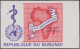 Delcampe - Burundi 1969 COB 303/5. 13 Essais Progressifs De Couleurs Offset. 20e Anniversaire De L'OMS. Carte Afrique. Serpent - OMS