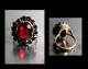 - Ancienne Bague Russe En Vermeil Grenats T54 / Old Russian Theatre Gold-platted Silver And Granates Ring - Ring