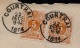 BELGIUM COVER 22 DECE 1884 COB / BOC 28 PAIR - COURTRAI VERS GENT - Lion Couché - 1869-1888 Leone Coricato