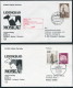 1983 Russia Germany Leningrad - Moscow - Dusseldorf First Flight Erstflug Lufthansa Covers (3) - Brieven En Documenten