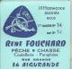 AIGURANDE CARNET POCHETTE DE 10 HAMECONS MONTES BLEU N° 14 COMPLET ETS RENE FOUCHARD PECHE CHASSE COUTELLERIE PARAPLUIES - Pesca