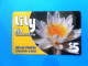 ATLAS PHONE CALLING CARD $5 LILY - Flowers Fleurs Flora White Lotus ( Canada Prepaid Card ) GSM Remote Prepayee Carte - Canada