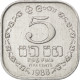 Monnaie, Sri Lanka, 5 Cents, 1988, SUP, Aluminium, KM:139a - Sri Lanka