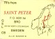 The Saint (Simon Templar) On An Old QSL Card From Stig Persson, Engelbrektsvägen, Jakobsberg, Sweden - Year 1970 - CB