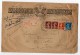 1921 - GRANDE ENVELOPPE ILLUSTREE RECOMMANDEE De PARIS 88 - RECETTE AUXILIAIRE + AFFRANCHISSEMENT TRICOLORE SEMEUSE - Lettres & Documents