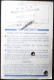 SNCF CARTE IDENTITE FAMILLES NOMBREUSES TAMPON BORDEAUX  SAINTES TRANSPORT CHEMINS DE FER  GARE TRAIN WAGON - Eisenbahnverkehr