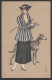 ART POSTCARD -  E. Colombo, Girl With Dog, K. U K. Feldpost, Year 1918 - Colombo, E.