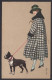 ART POSTCARD -  E. Colombo, Girl With Dog, K. U K. Feldpost, Year 1918 - Colombo, E.