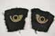 Paire De Pattes De Collet En Feutrine Et Corps De Chasse Cannetille France WW1 / WW2 - Patches