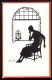 J.S. U. Co. M. Ser. 621-26 - Letter, Woman, Birdcage ----- Postcard Not Traveled - Silhouettes