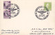 Denmark SAS 1st Flight DC-8 Jet KØBENHAVN - NEW YORK 1960 Card Karte World Refugee Overprinted Stamps (2 Scans) - Poste Aérienne