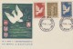 REP. BULGARIA:1947:Y.512-14 On Maximum Card:VREDE,PAIX,PEACE,PAX ,FRIEDEN,DUIF,PIGEON,OLIV E BRANCH,BRANCHE D´OLIVIER, - Covers & Documents