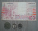 BILLET BELGE 100 FRANCS JAMES ENSOR ACCOMPAGNE DE 2 PIECES DE 1 FRANC & 5 COURONNES NORVEGIENNE - 100 Francos