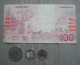 BILLET BELGE 100 FRANCS JAMES ENSOR ACCOMPAGNE DE 2 PIECES DE 1 FRANC & 5 COURONNES NORVEGIENNE - 100 Francs