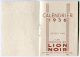 CALENDARIETTO LION NOIR ANNO 1936 CALENDRIER - Petit Format : 1921-40