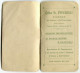 CALENDARIETTO DITTA S. PASSIGLI FIRENZE STOFFE PER UOMO E SIGNORA ANNO 1909 - Formato Piccolo : 1901-20