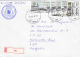 PLANES, STAMPS ON REGISTERED COVER, 2002, ROMANIA - Lettres & Documents