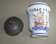 Delcampe - 3 Ancien Boite Ou Pot, Pots à Tabac, Décor Vieux Pêcheur,  Gallion Et  Tonneau  En Céramique - Boites à Tabac Vides