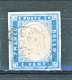 Sardegna 1855 SA N. 15d C. 20 Cobalto Latteo Vivace (RARO Annullo Cameri P. 13) Firme A.Diena/Biondi Cat. € 2150 - Sardegna