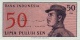 INDONESIA 50 SEN BANKNOTE 1964 PICK NO.94 UNCIRCULATED UNC - Indonesia