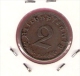 DUITSLAND THIRD REICH 2 REICHSPFENNIG 1938E - 2 Reichspfennig