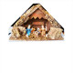 Delcampe - CRECHE DE NOEL BOIS ECORCE MOUSSE... AVEC 7 PERSONNAGES Et ANIMAUX EN PLASTIQUE DIMENSIONS : LONG 35 LARG 16 HAUT 22cm - Kerstkribben