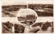Wick - Harbour, Church, Hotel & Bridge,  Old Man Of Wick, Buchollie Castle Black & White Photographic Postcard - Caithness