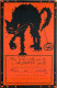 225425-Halloween, Whitney No WNY01-1, Invitation, Black Cat With Jack O Lantern Tied To Tail - Halloween