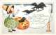 225549-Halloween, Whitney No WNY06-6, Young Girl Releasing Black Crows From Jack O Lantern - Halloween